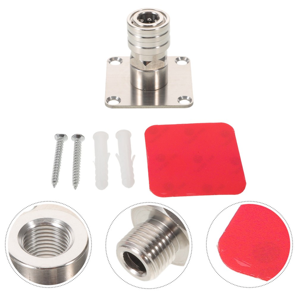 2Pcs Reusable Stainless Steel Foam Cannons Wall Mount Pressure Washer Organizer