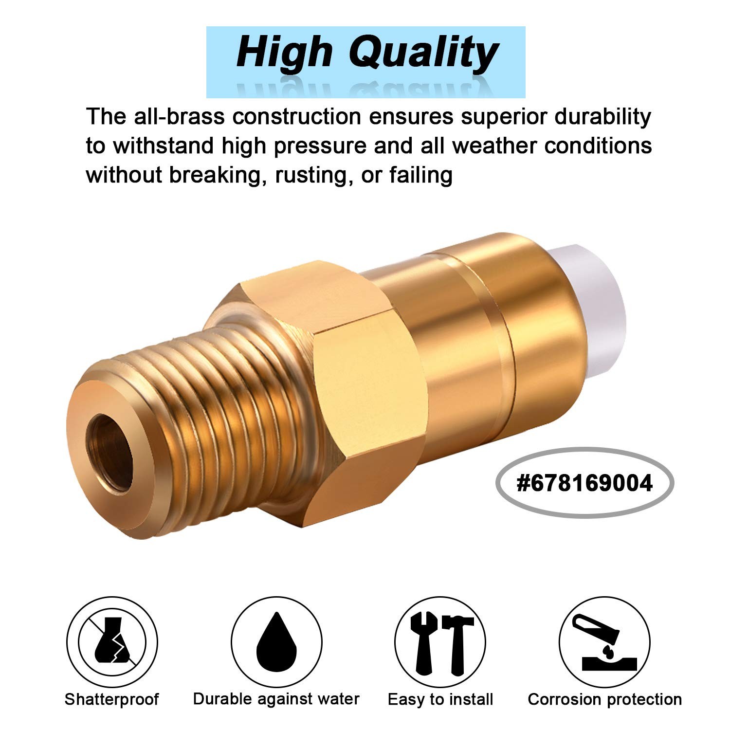 2 Pieces 1/4 Inch Pressure Washers Replacement Thermal Release Valve, 6781690…