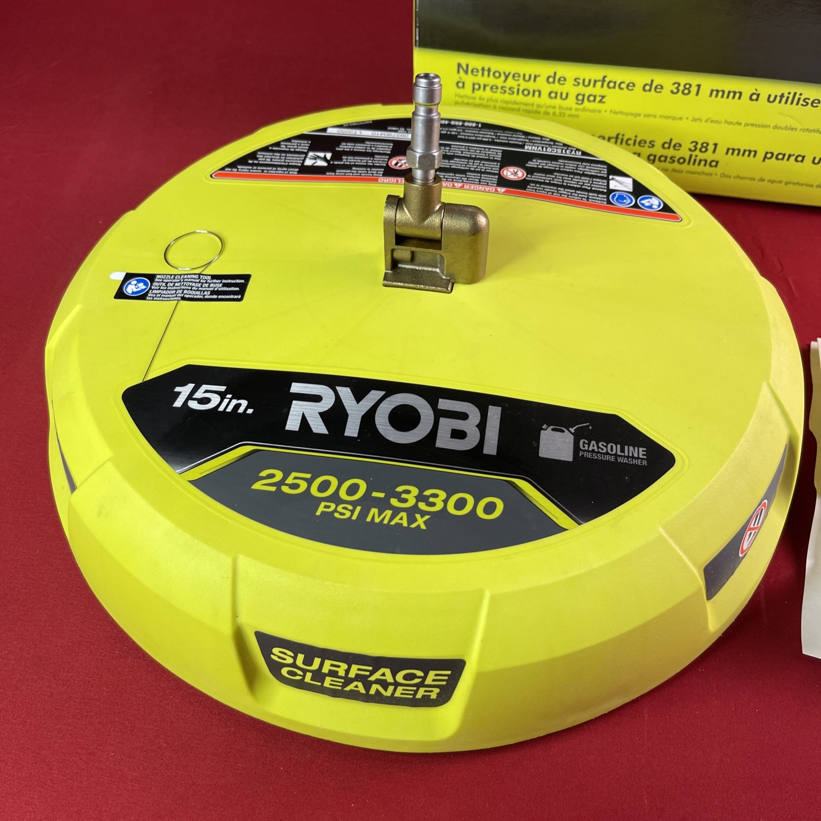Ryobi (RY31SC01) 15 in. 2500 – 3300 PSI Surface Cleaner Attachment – Used Once