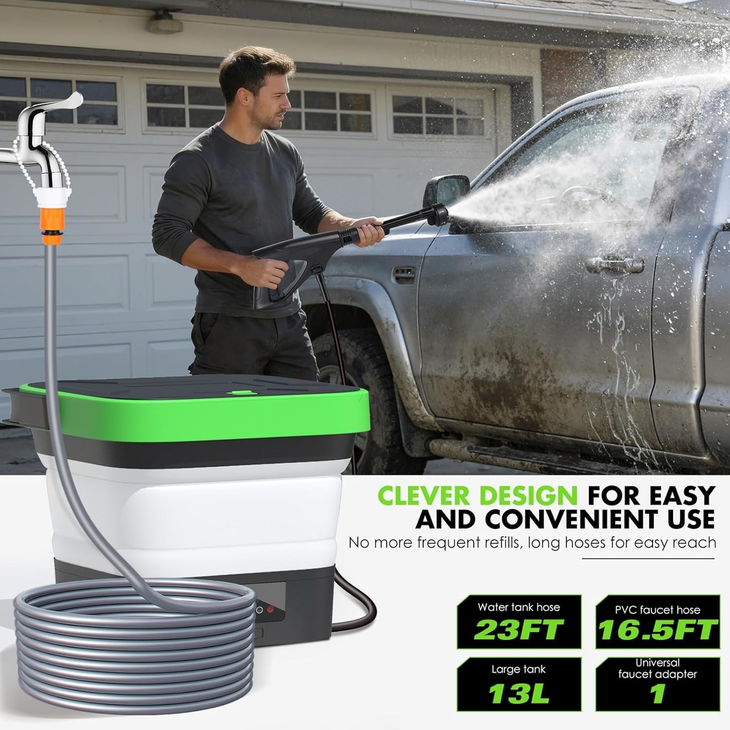 Cordless Pressure Washer for Milwaukee M18 Battery, Portable Cordless Power Wash