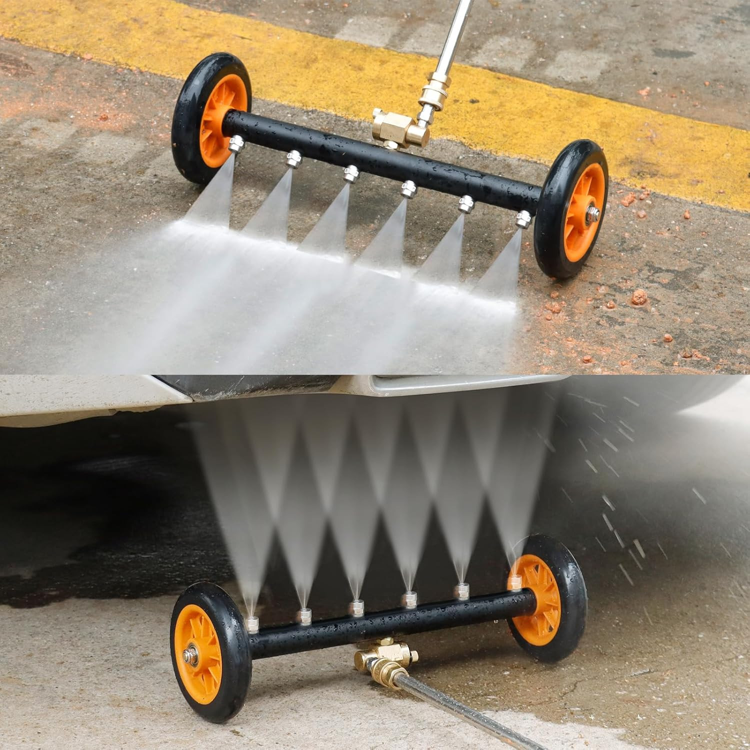16″ Undercarriage Pressure Washer Attachment with Extension Wand, 4000 PSI