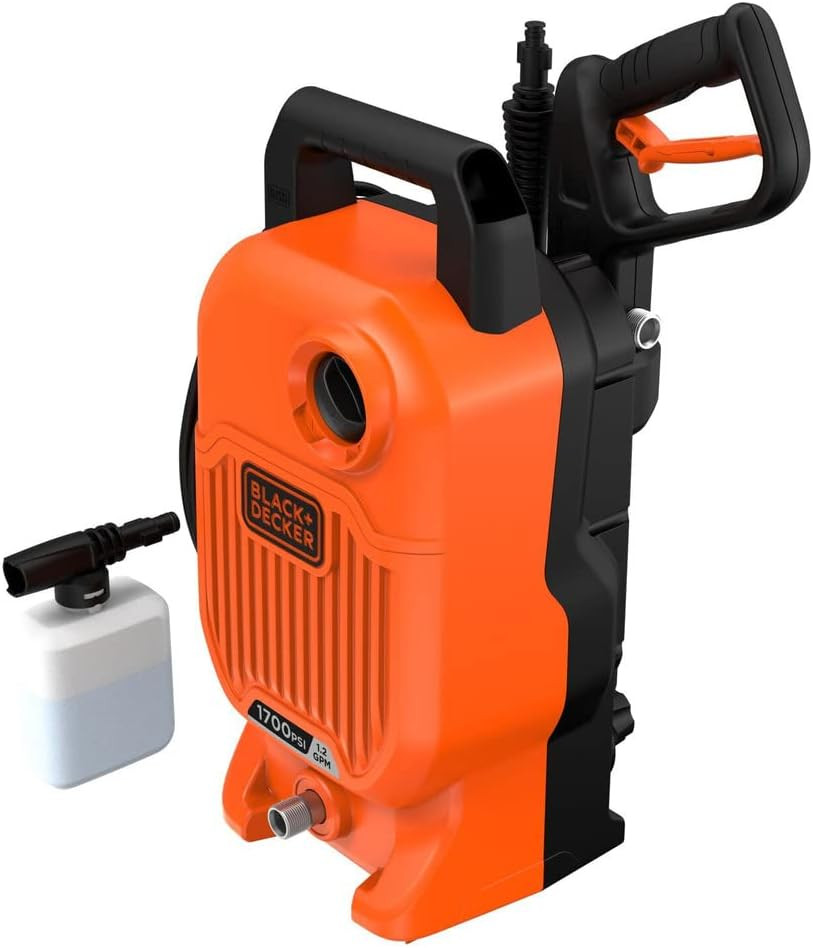BLACK+DECKER Electric Pressure Washer, Cold Water, 1700 PSI, 1.2 GPM (BEPW1700)
