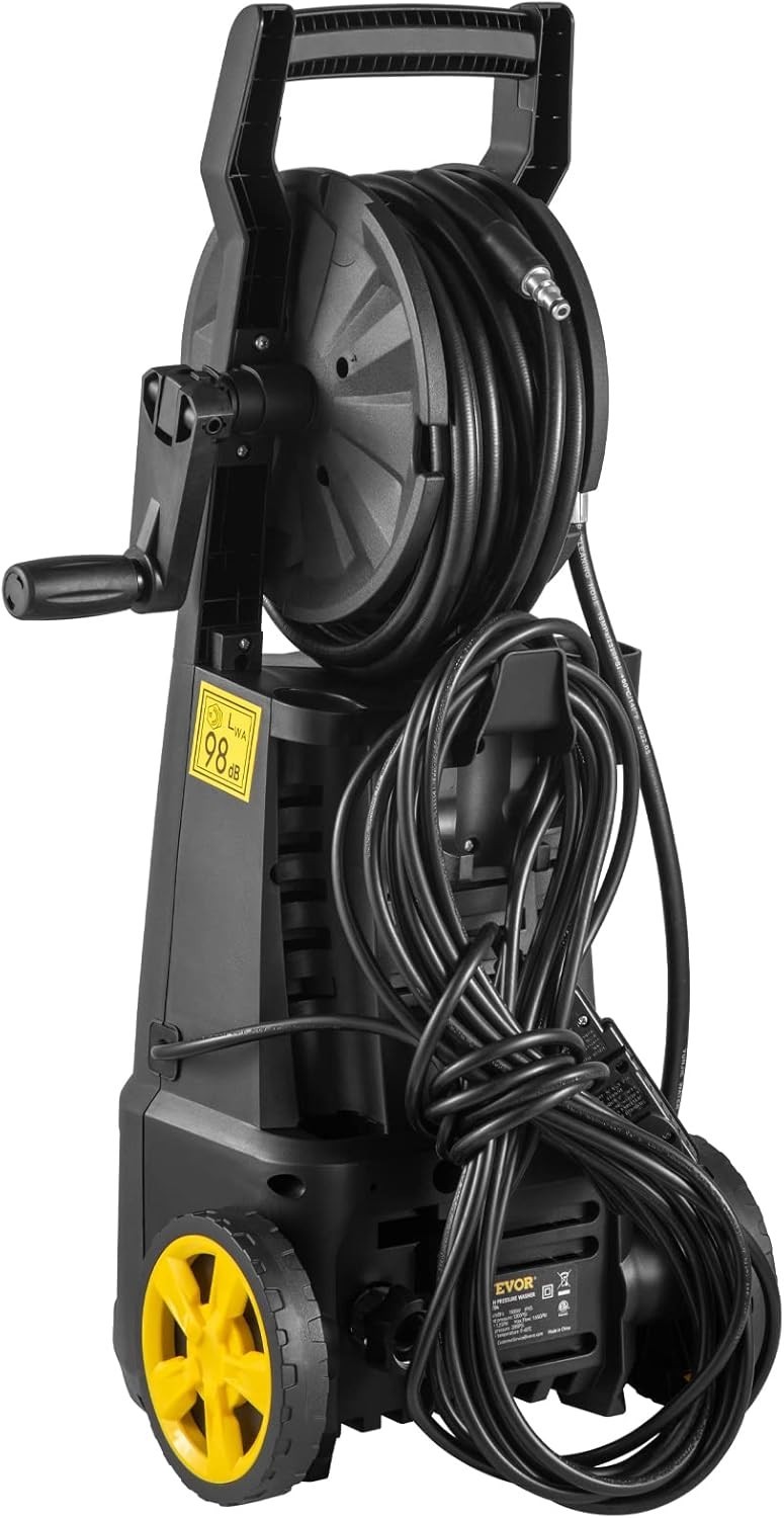 Powerful 2000 PSI Electric Pressure Washer – 1.76 GPM, Foam Cannon & Hose Reel