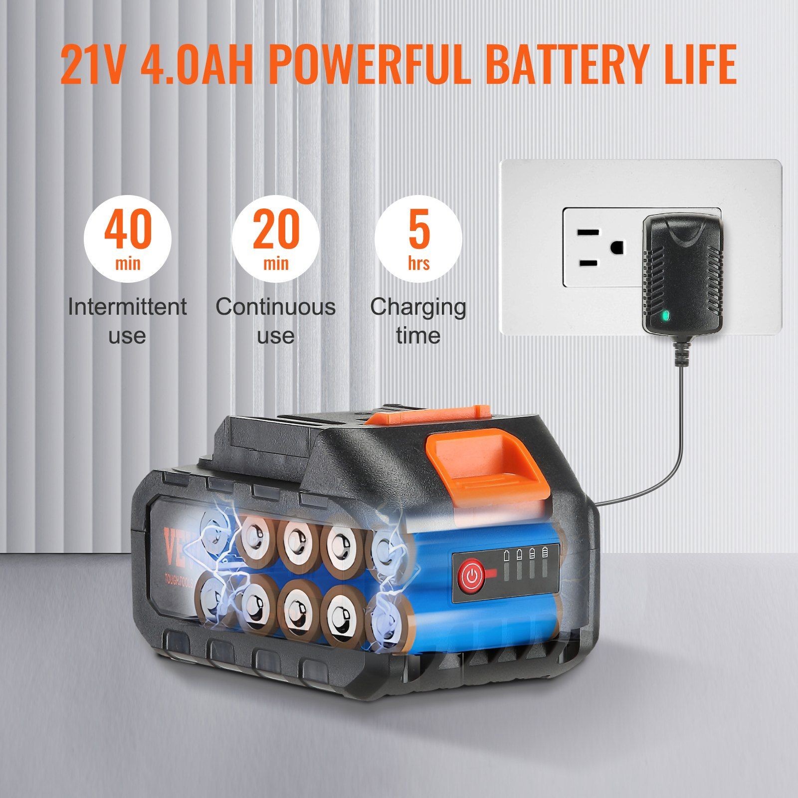 Smart Design Cordless Washer 580PSI 1.1GPM 4.0Ah Battery Handheld Compact