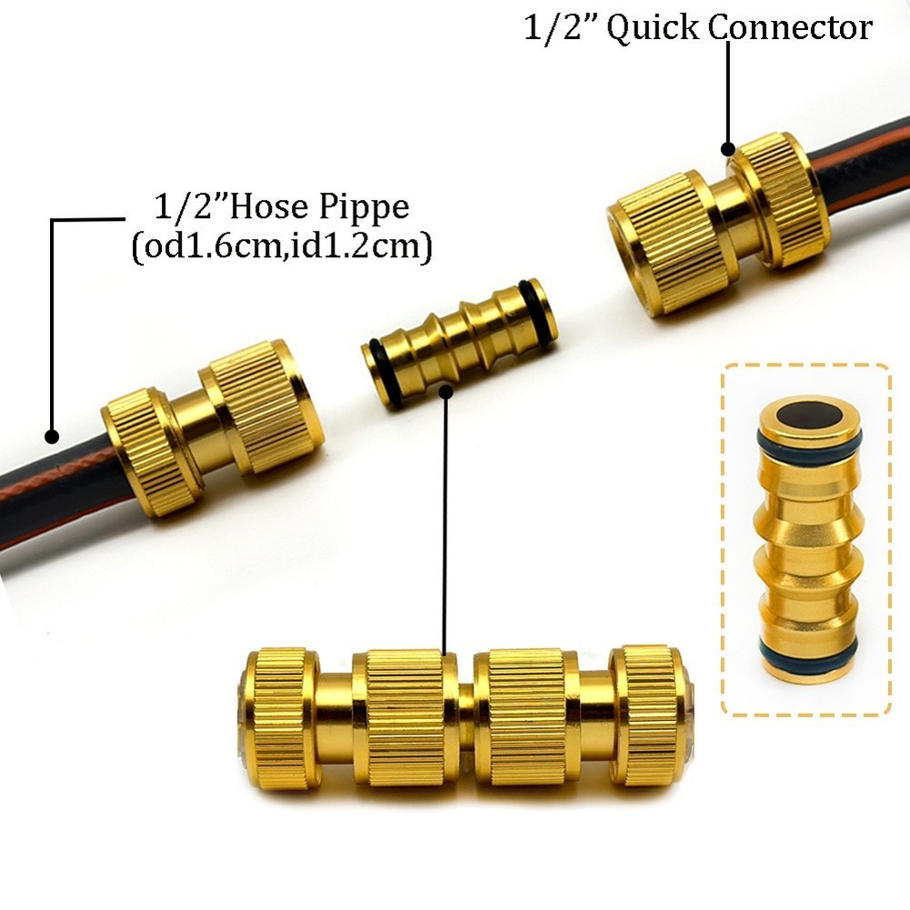 Quick Connect Hose Fittings 4 Pack 4-Way Splitter for Standard 3/4in Hoses