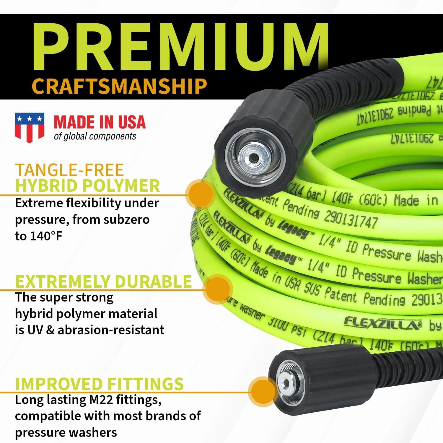 Lightweight Pressure Washer Replacement Hose