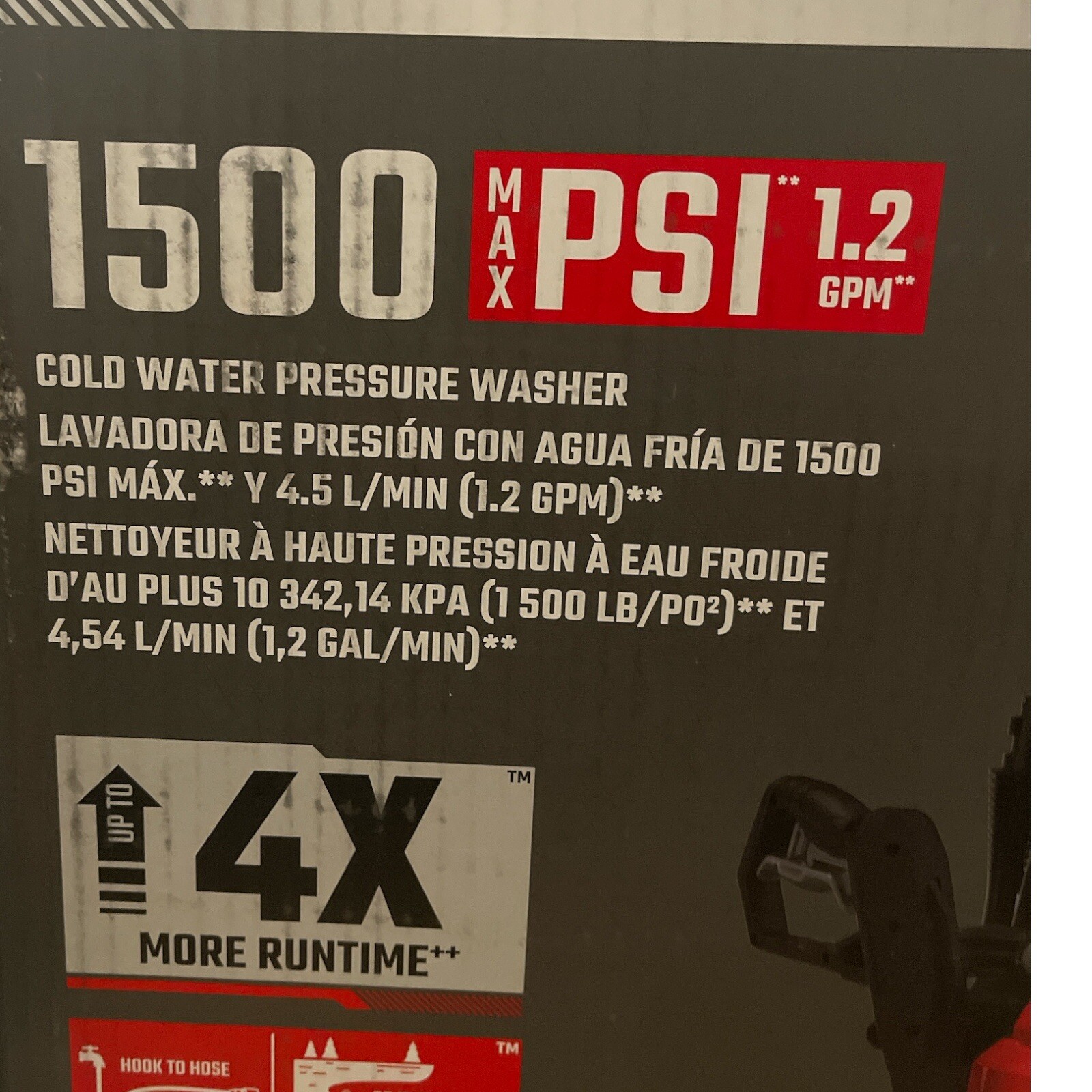 Craftsman V20 1500 PSI Cold Water Pressure Washer – Red (CMCPW1500N2)