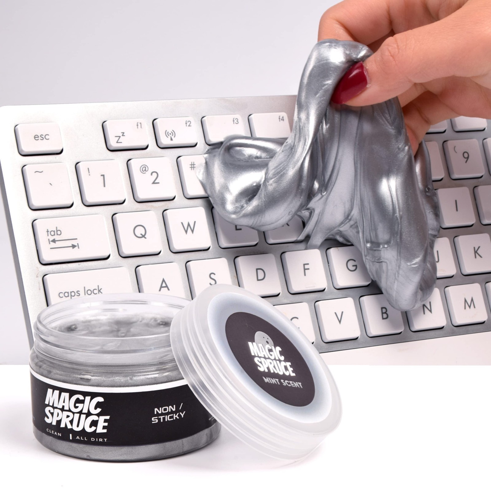 MAGIC SPRUCE Cleaning Gel for Car Interior, Universal zzzz-s, Luxury Silver