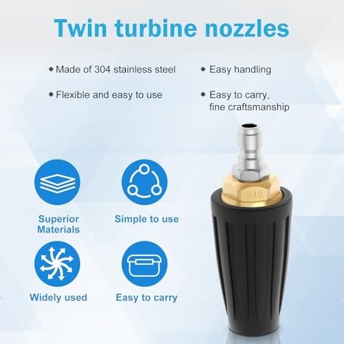 Pressure Washer Nozzle Tips Kit 1/4″ & 3/8″ Quick Connect, 5 Piece