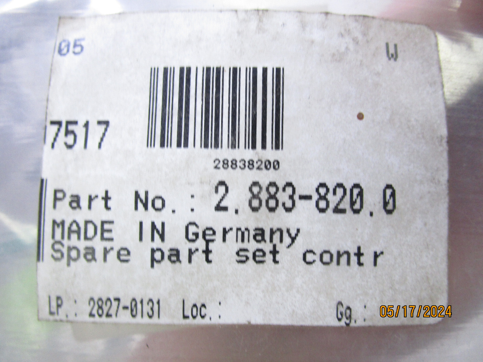 Karcher 2.883-820.0 Spare Parts Kit