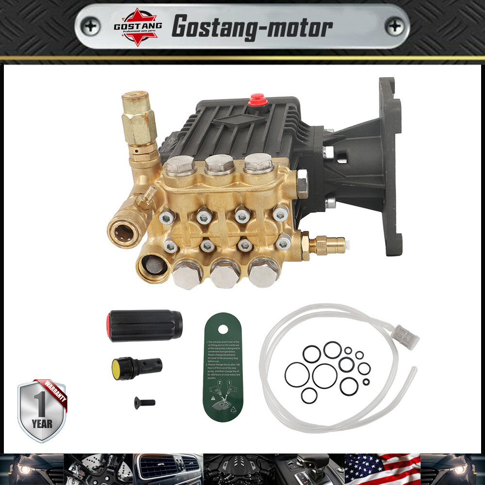 4400 psi 4 GPM Pressure Washer Pump Power Washer Pump 1″ Shaft Horizontal New