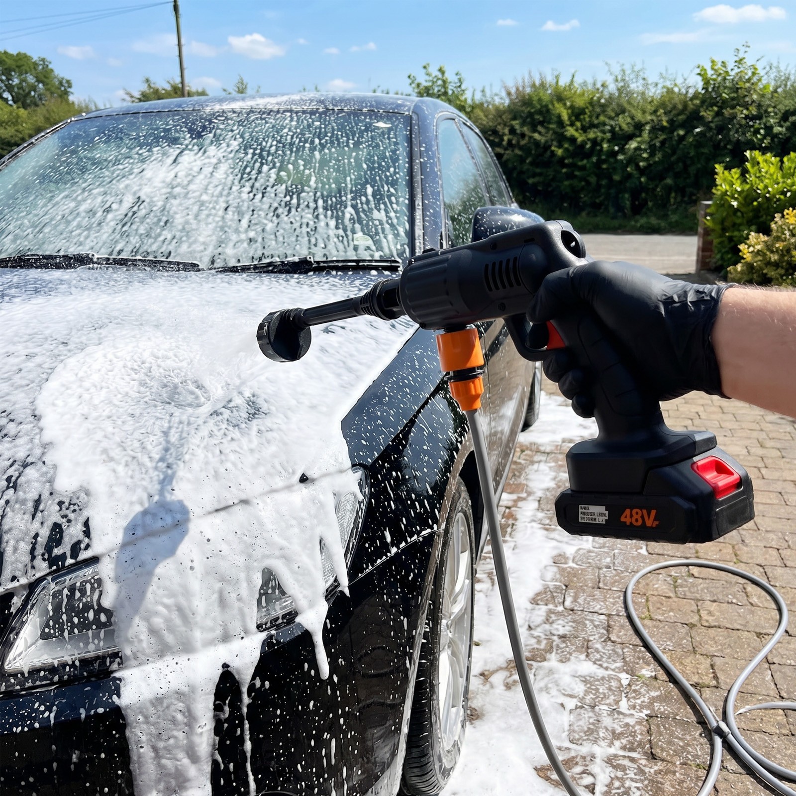 Cordless Electric High Pressure 30Bar Washer Water Spray Gun Car Cleaner Tool