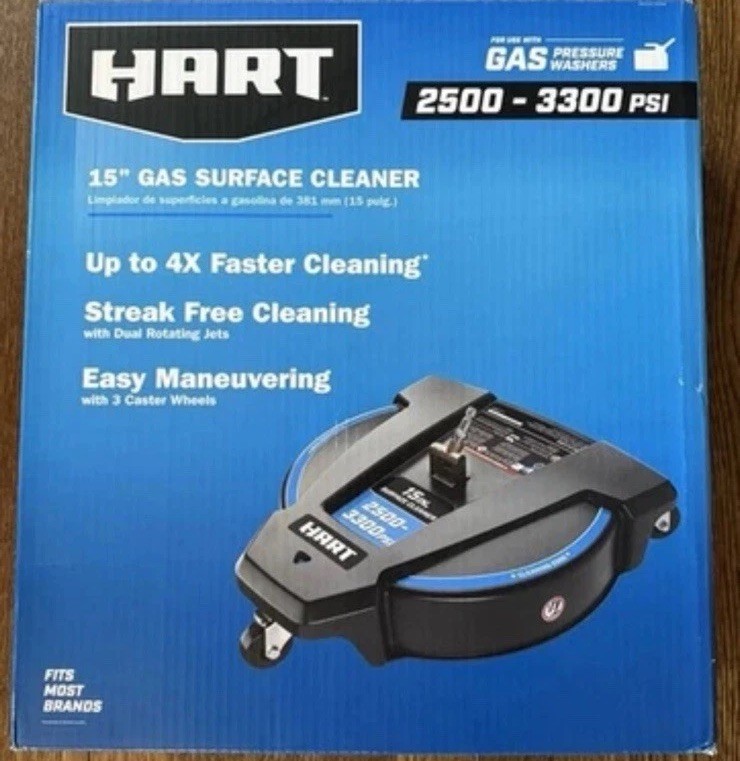 Hart 15″ Gass Surface Cleaner for use w/ Gas Pressure Washers 1/4″Connector OHP