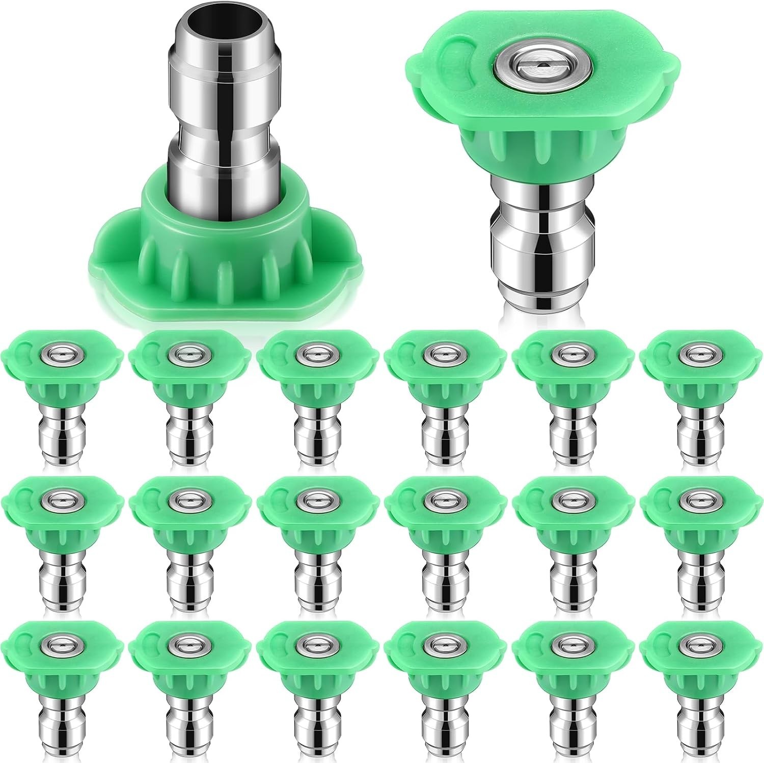 Elegant Green 20-Pack Quick Connect Nozzle Tips for 4000 PSI Pressure Washers