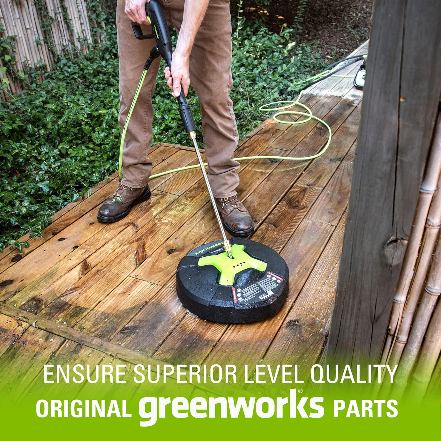 15″ Green Surface Cleaner with Extension – Effortless Cleaning Power