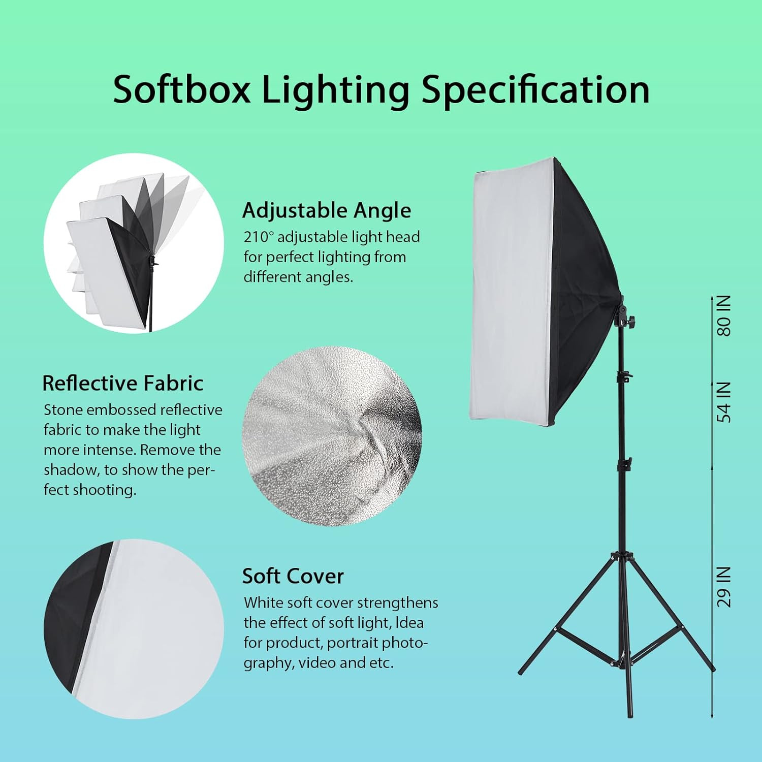 800W 5500K Photography Lighting Kit with Backdrops, 8.5Ft X 10Ft Backdrop Stand,