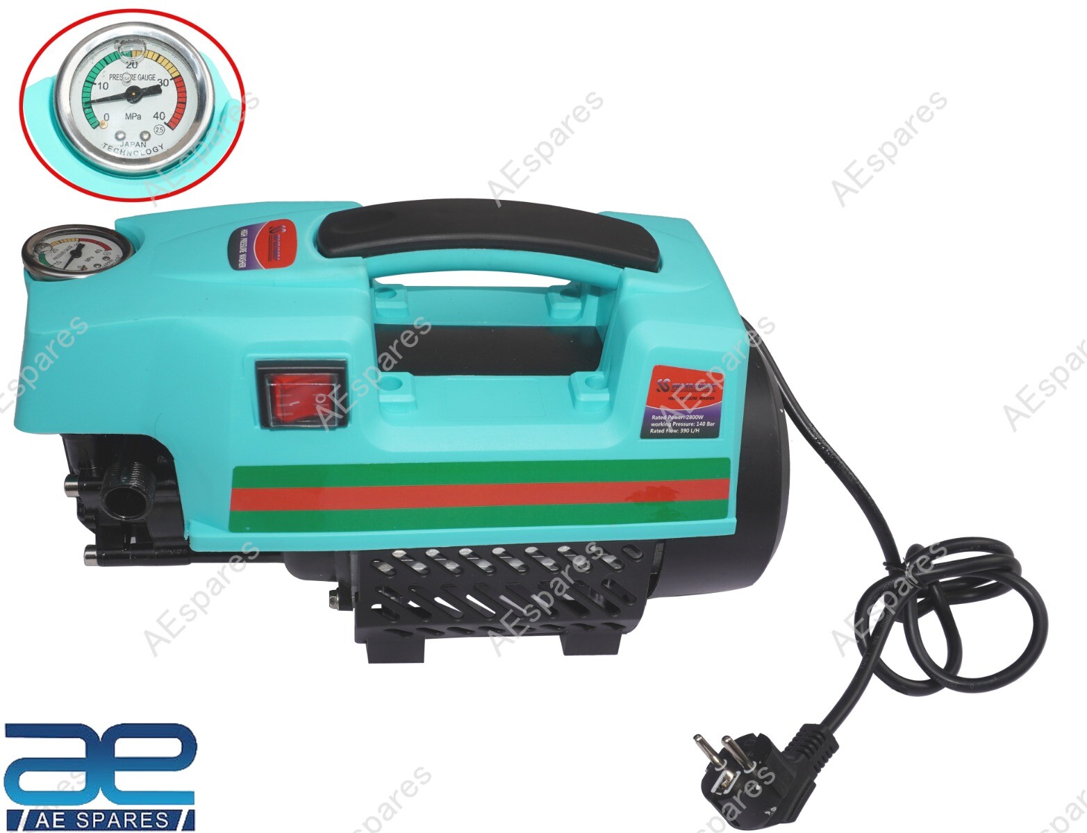 2800W 140 Bar Electric High Pressure Washer For Home & Car Wash Cleaning AEs