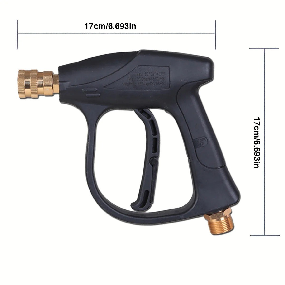 1/4″ High Pressure Washer Gun 4000 PSI Car Wash Foam Spray Short Wand w/5 Nozzle