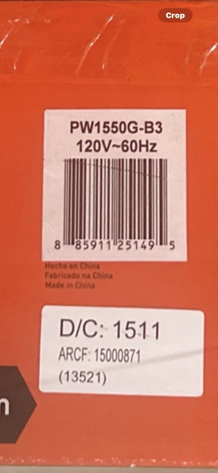 Black And Decker 1500 W/1800 Psi Pressure Washer New with box