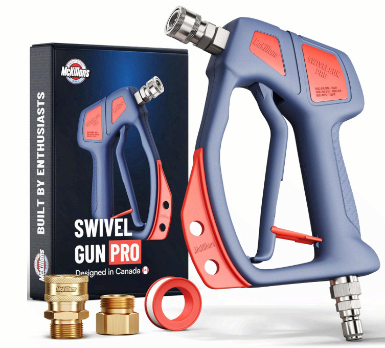 Pressure Washer Gun Swivel Pro 3/8″ Plug 1/4″ QC McKillans