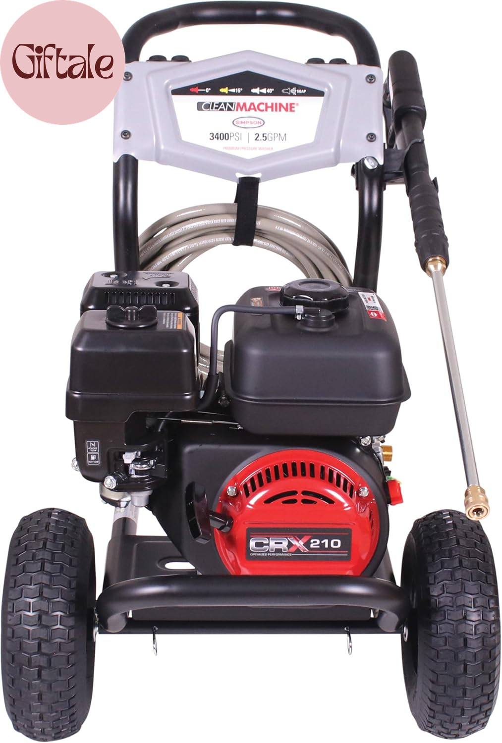 3400 PSI Gas Pressure Washer, 2.5 GPM Residential Power Washer, Cold Water, 25′