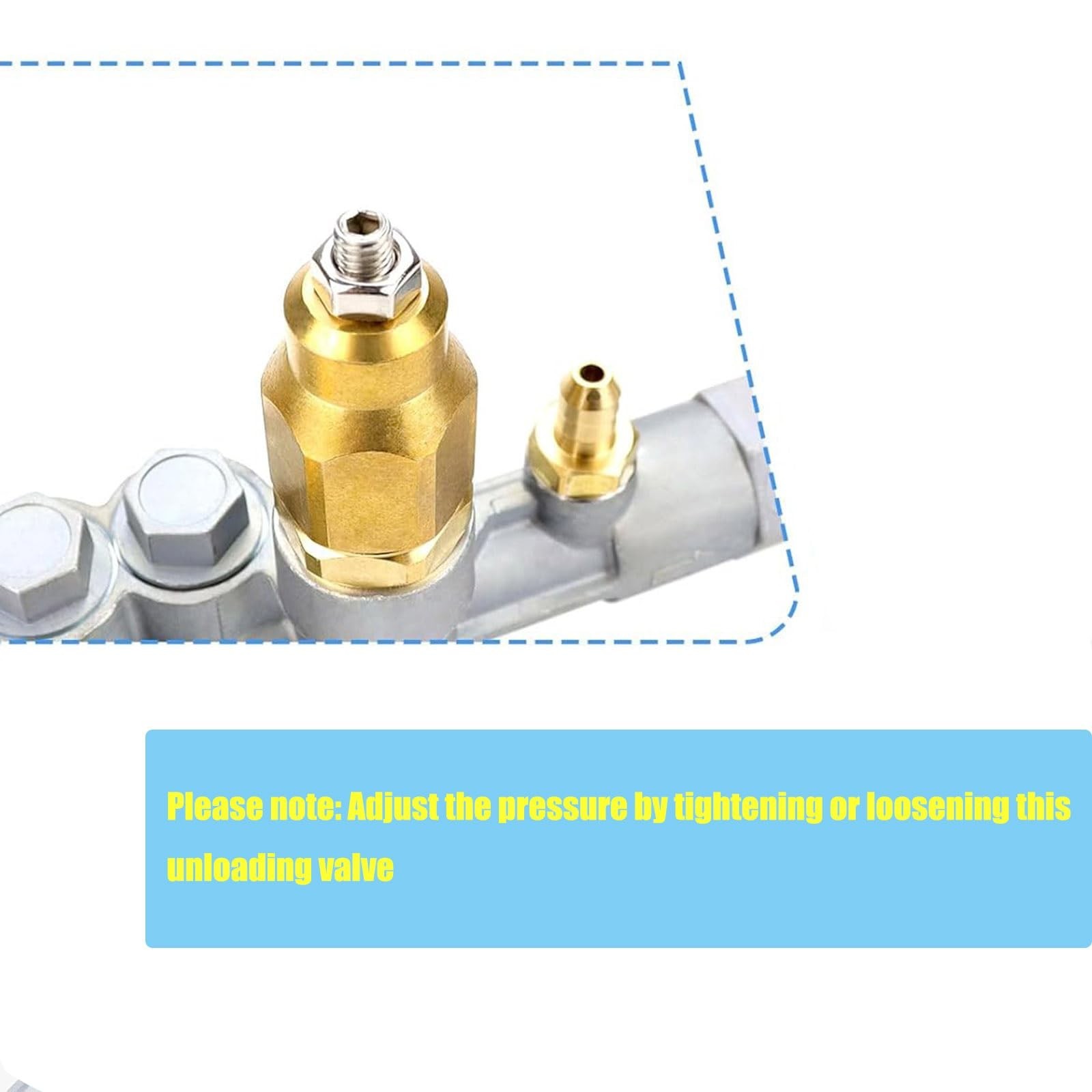 Pressure Washer Pump Head Assembly with Unloader & Check Valves – Compatible Mod