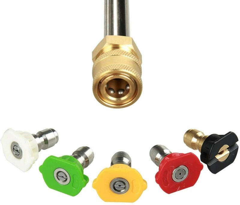 High Pressure Power Washer Spray Gun Wand Lance w/ Nozzle Tips 30FT Hose Kit M22