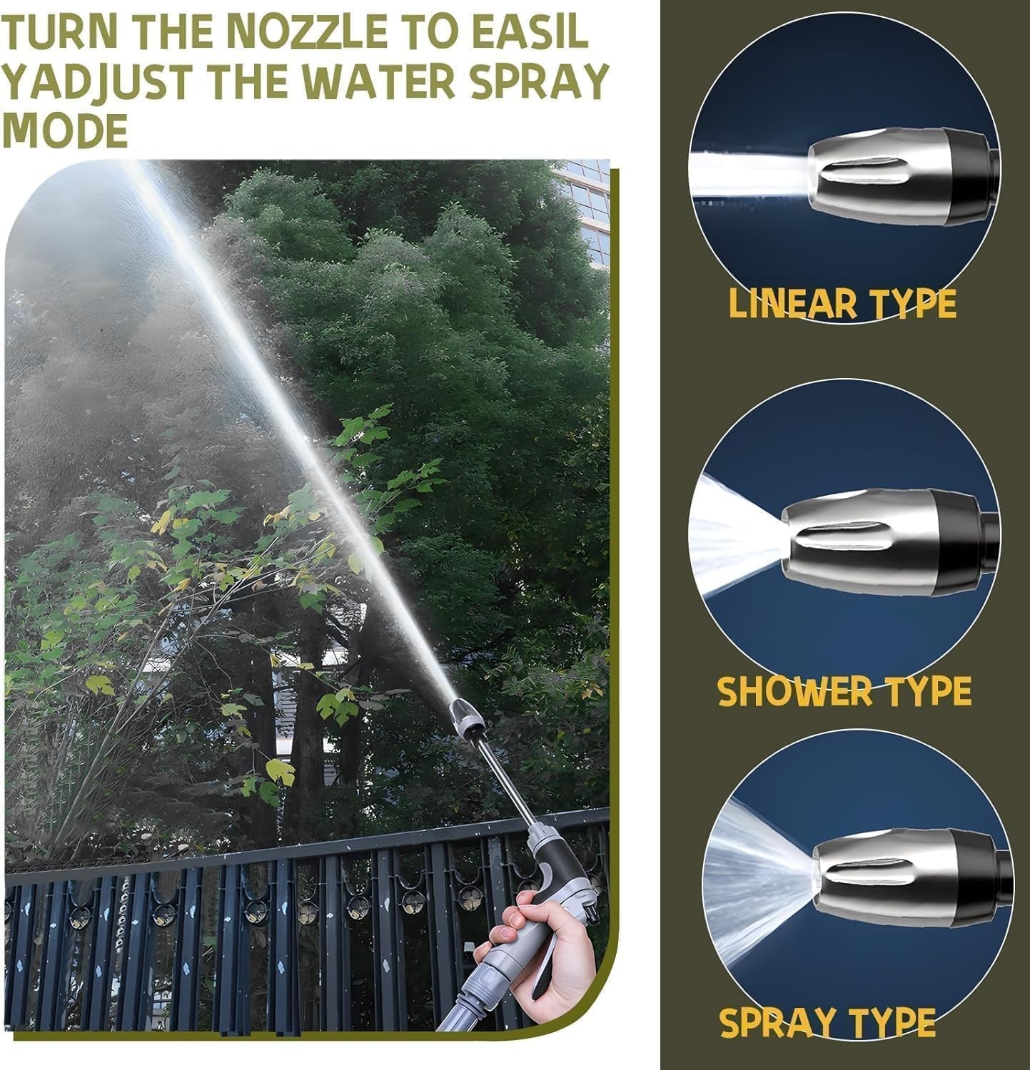 2026 Cordless Pressure Washer Gun w/ Adjustable Spray Nozzle Portable Cleaner