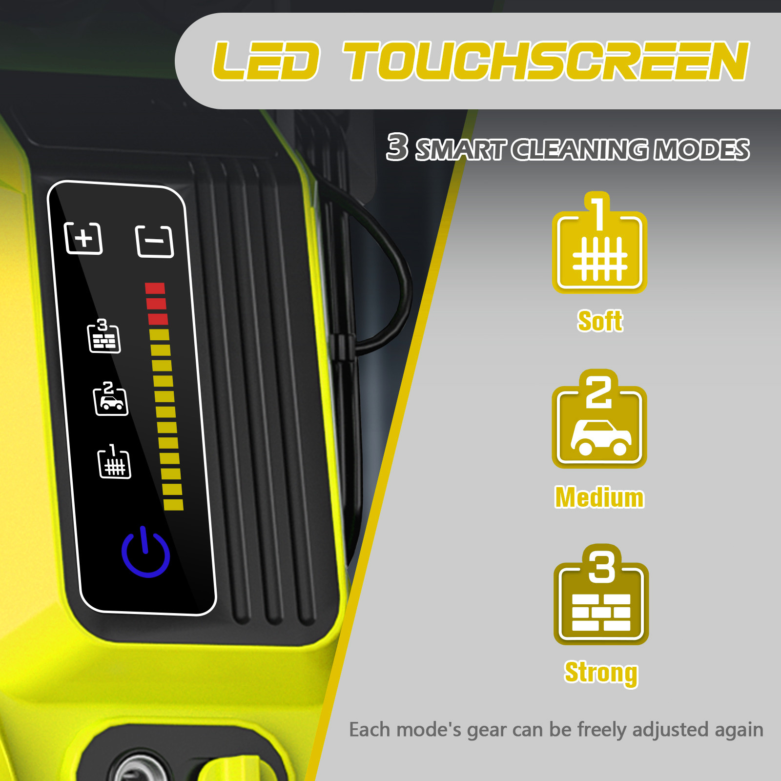Pressure Washer 4500PSI 4.0GPM, 15-Level Touchscreen, Soap Tank, for Garden