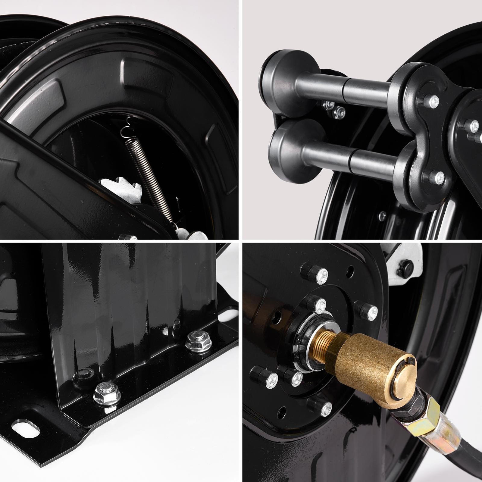 Retractable Power Pressure Washer Hose Reel 3/8″ x 50 ft, 4000PSI, Only Reel