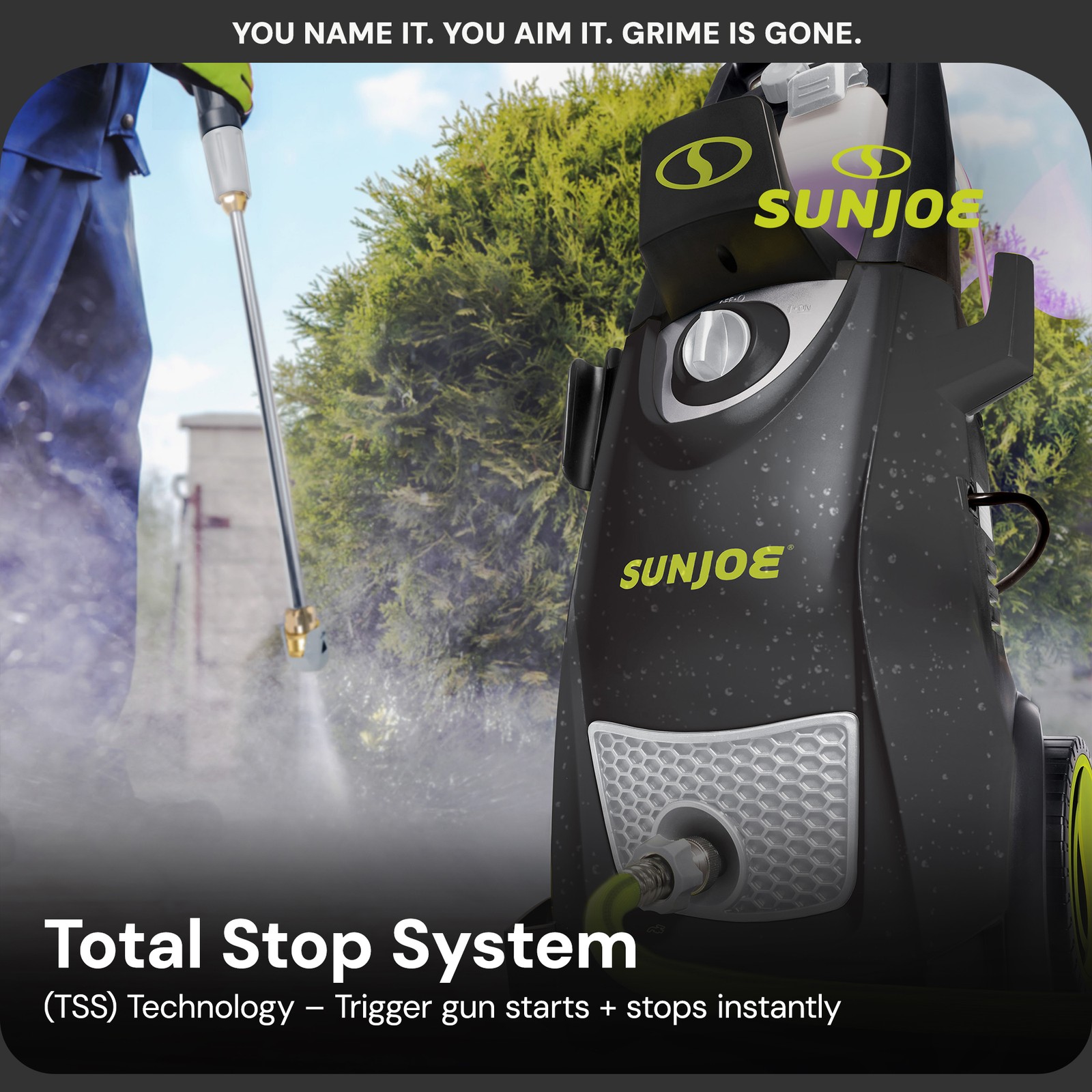 Sun Joe Electric Pressure Washer, Portable Power Washer with Wheels (Open Box)