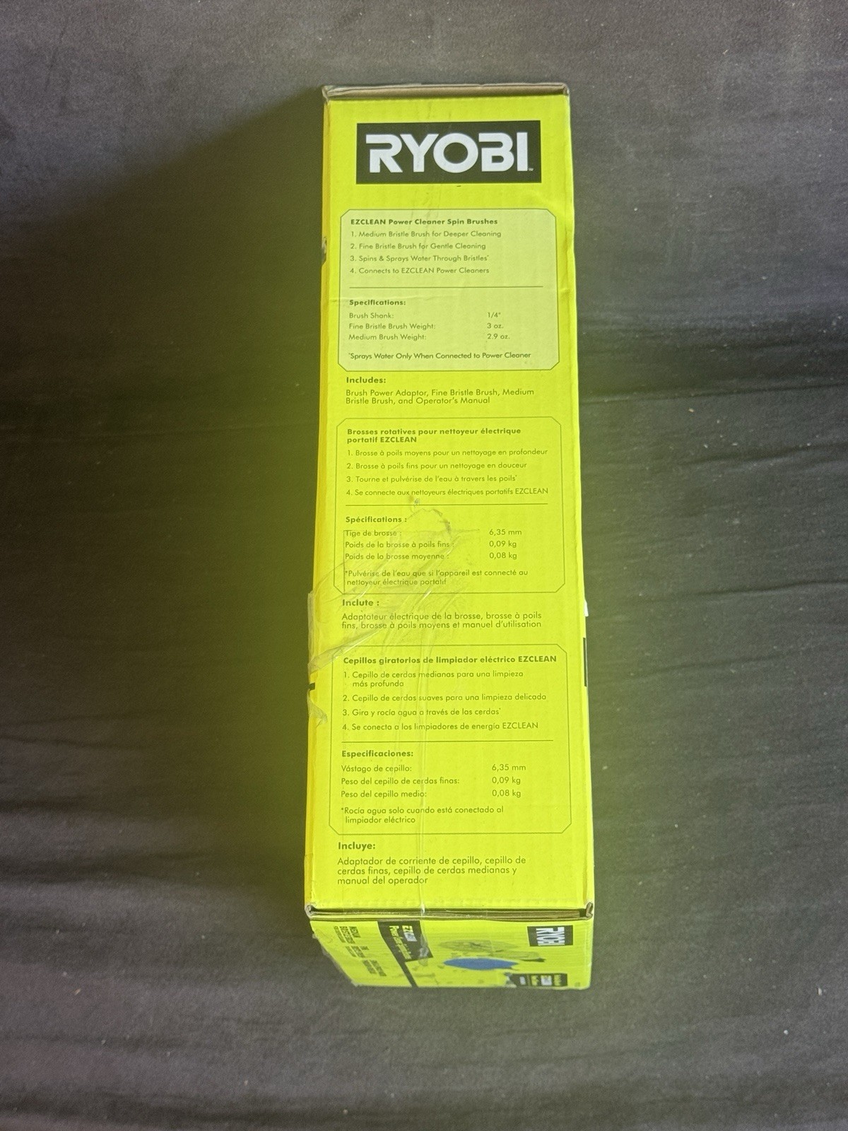 Ryobi EZClean Power Cleaner Spinning Brushes RY3112SB