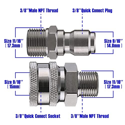 High Pressure Washer Ball Valve Kit, 3/8 Inch Quick A：3/8 inch Quick Connect
