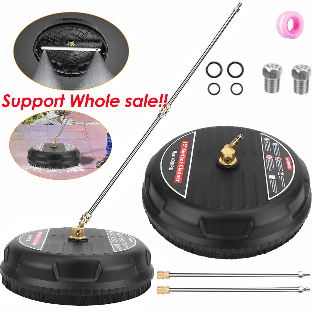 15″ Pressure Washer Surface Cleaner with 2 Extension Wand & 1/4 Connect 4000 PSI