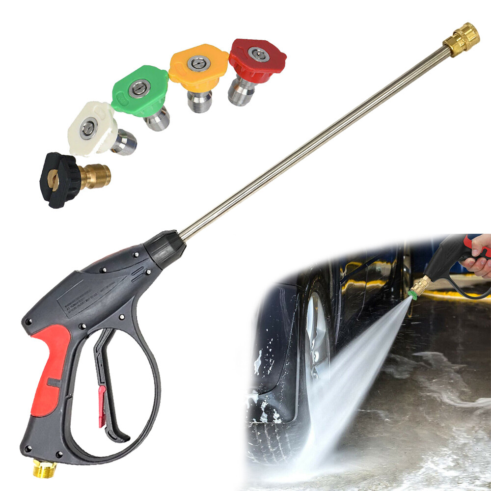 3000PSI High Pressure Car Power Washer Spray Gun Wand Lance Nozzles Kit M22-14