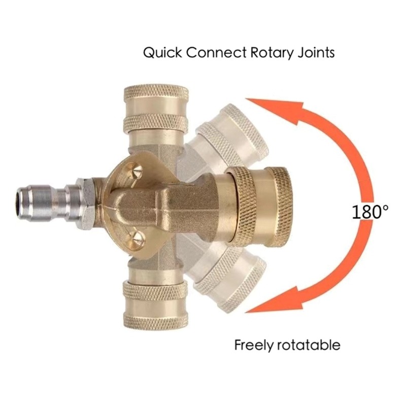Rotary Joint Brass Coupler Metal Connector 1/4 for Pressure Washer Spare Parts