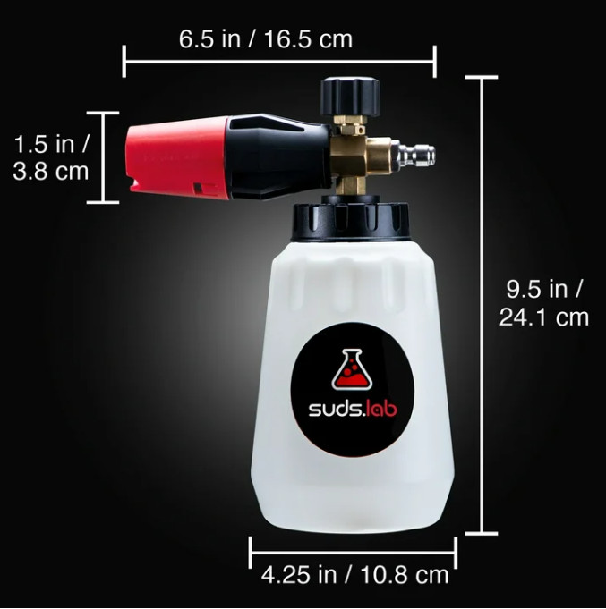 (2 pack) Suds Lab F1 Professional Foam Cannon Pressure Washer 32oz Bottle