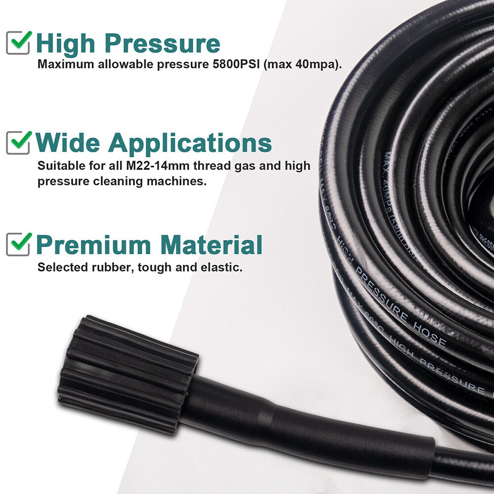 4000PSI High Pressure Car Power Washer Gun Spray Wand Lance Nozzle and Hose Kit