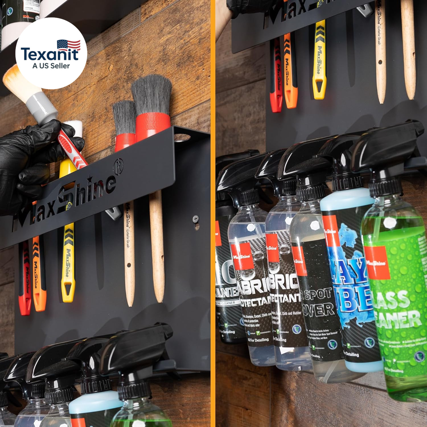 Universal Detailing Brush & Spray Bottle Holder – Car Garage & Mobile Detailing
