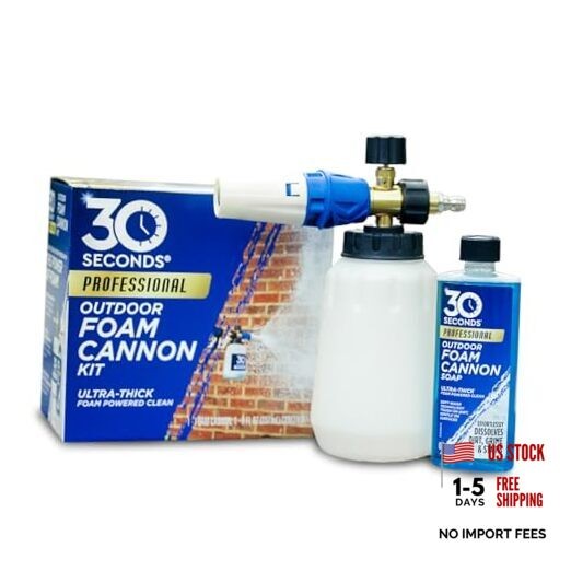 Foam Cannon Kit – Pressure Washer Sprayer + 8 fl. oz. Soap – Foaming Cleaner