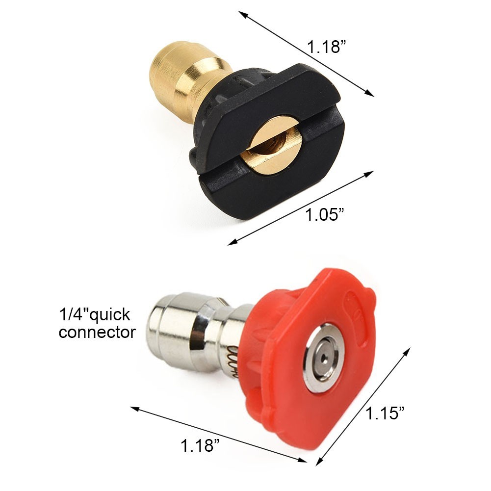 Spray Nozzle Tips 0 15 25 40 Degree 1/4” Male Thread Multiple Degree