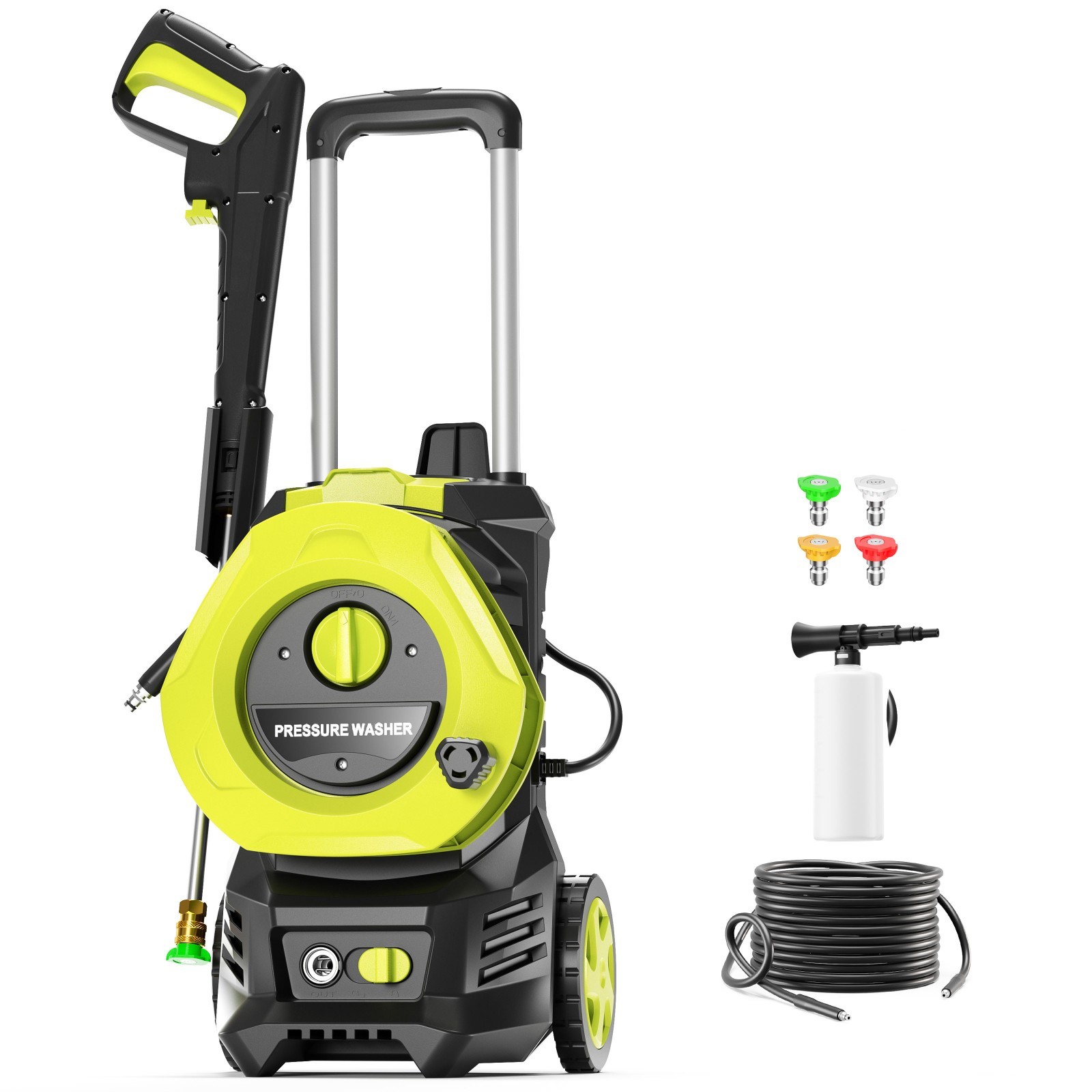 Pressure Washer 4200PSI 2.5GPM, Steel Lance, 500ML Foam Cannon, for Driveway
