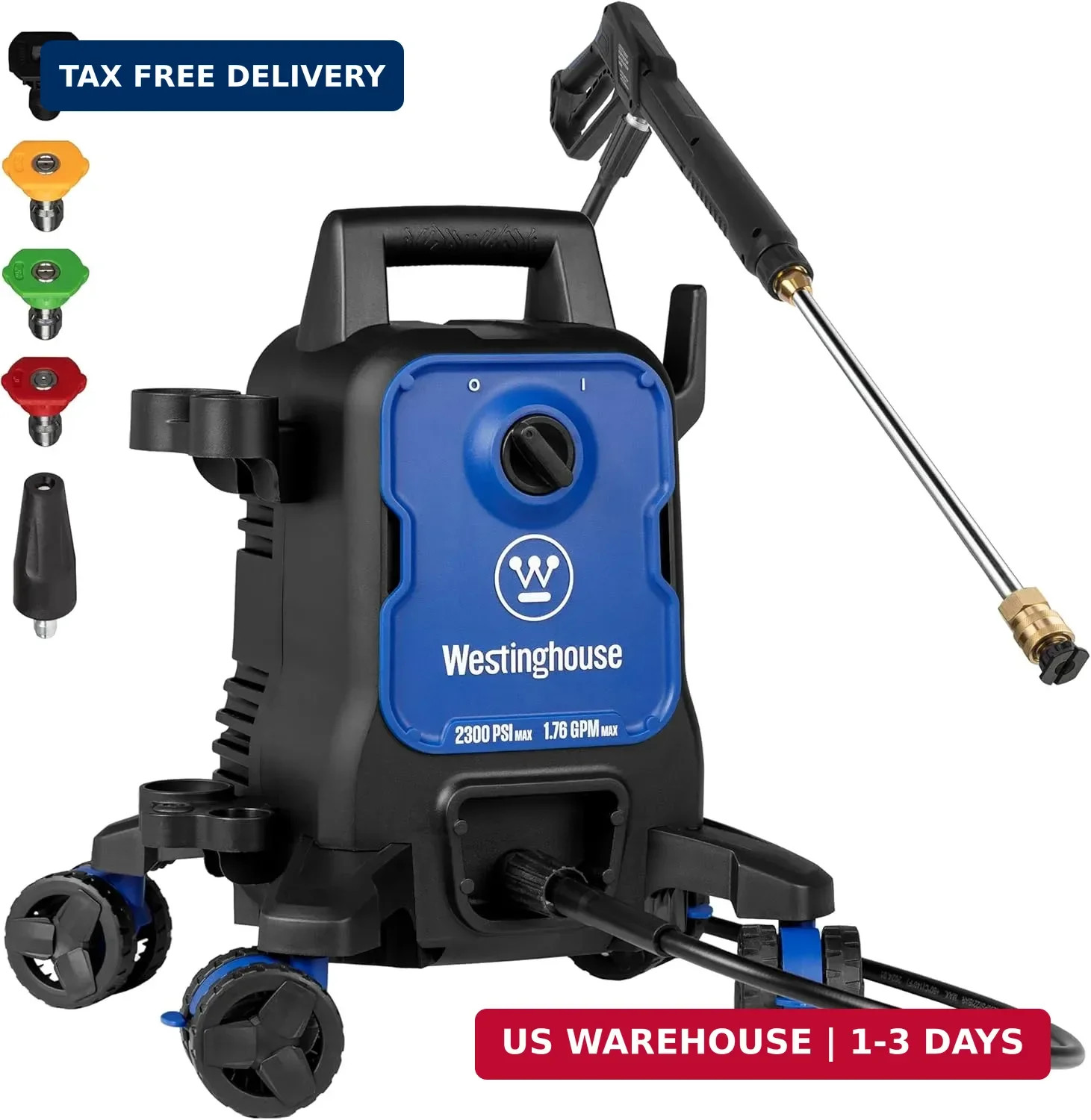 Westinghouse ePX3100 Electric Pressure Washer, 2300 Max PSI 1.76 Max GPM with An