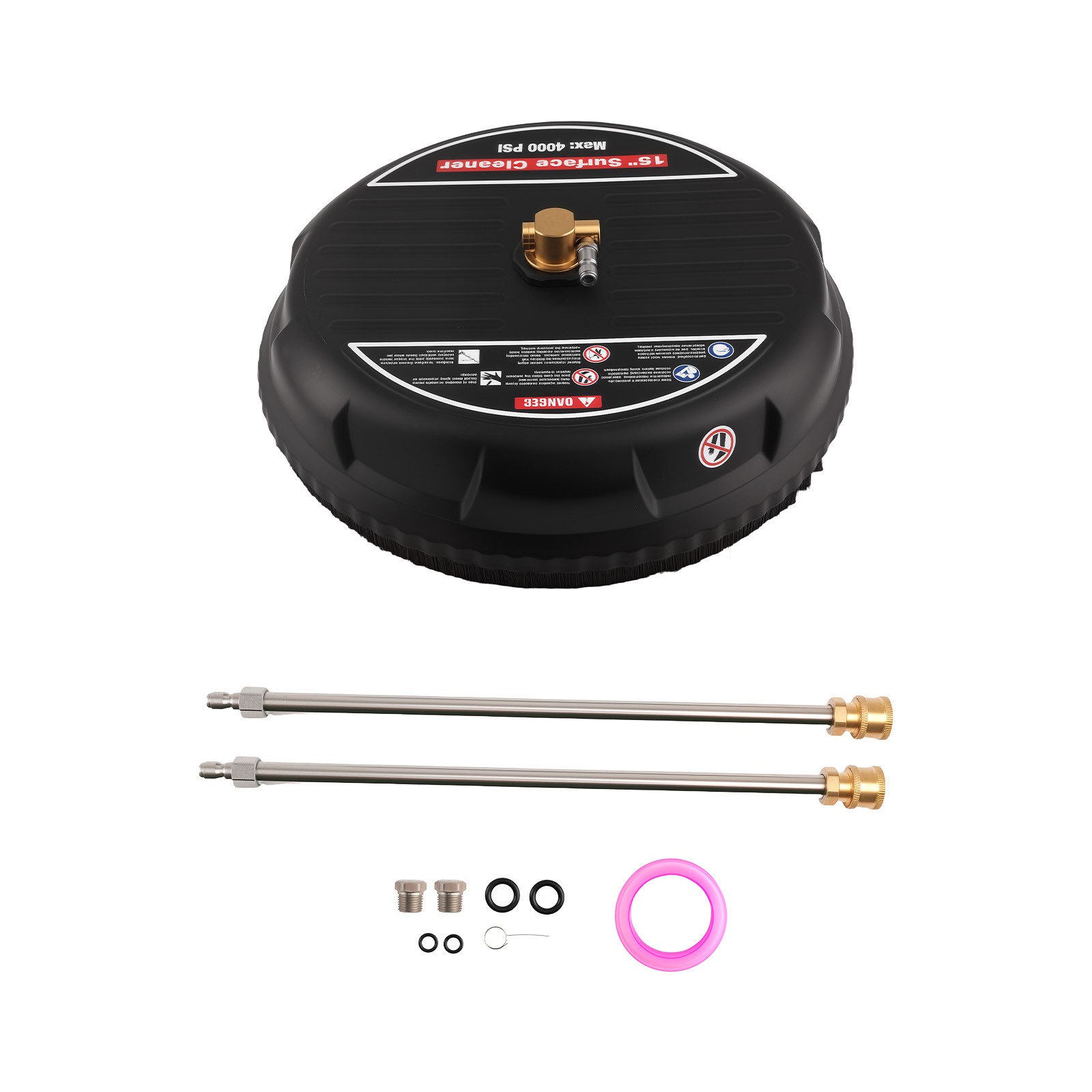 4000 PSI 15in Pressure Washer Surface Cleaner Extension Rods 1/4″ Quick Connect