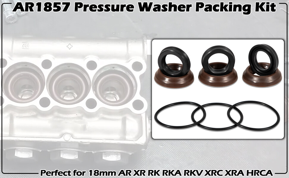 AR1828 Check Valve Kit & AR1857 Pressure Washer Packing Kit for 18mm Pumps AR XR