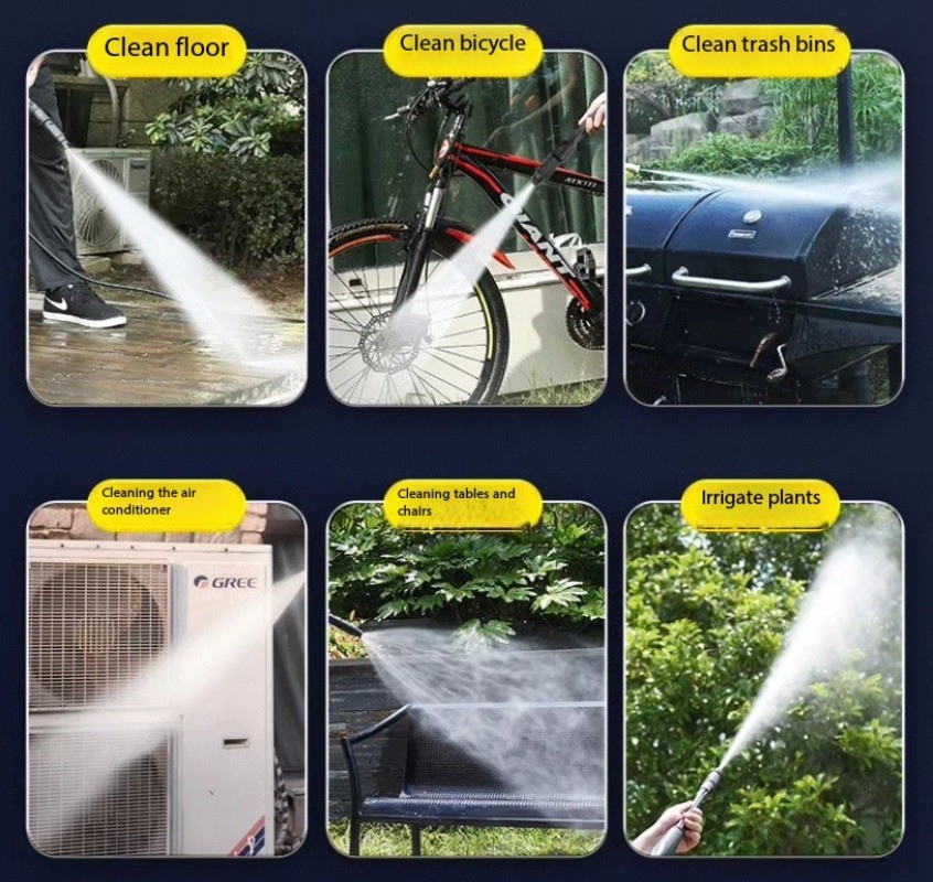 Home Use 220V Powerful Floor Scrubber High-Power Boost Pump Car Wash Machine