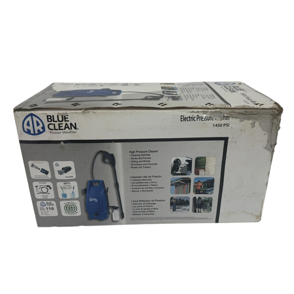 AR Blue Clean NEW Electric Pressure Washer Cleaner 1960 CU 1450 PSI Complete Kit