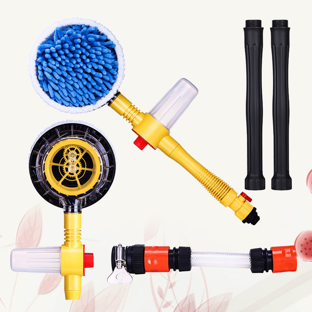Vehicle Rotating Cleaning Brush Car Wash Brush Auto Water Spray Brush