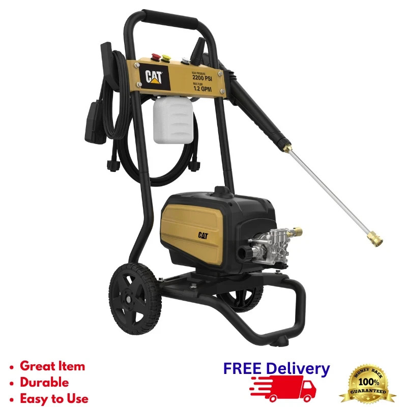 CAT 2200 PSI Electric Pressure Washer 1.2 GPM 13-Amp Motor Turbo Nozzle Foam Gun