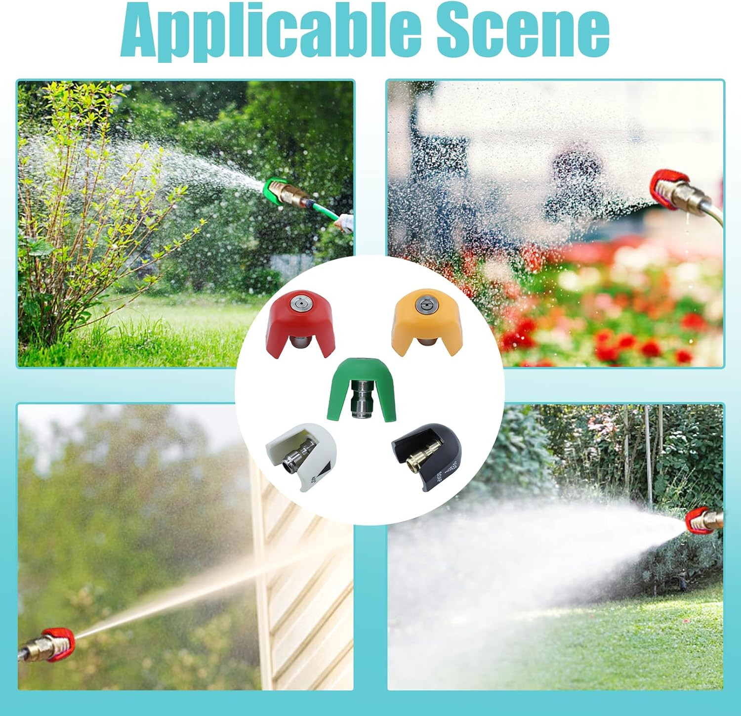 Quick Connect Spray Tips for Sun Joe SPX 3000 Series Pressure Washer Nozzle Set